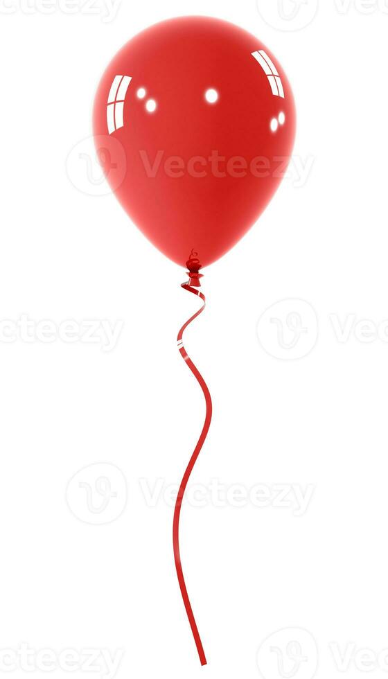 Single Red balloon photo