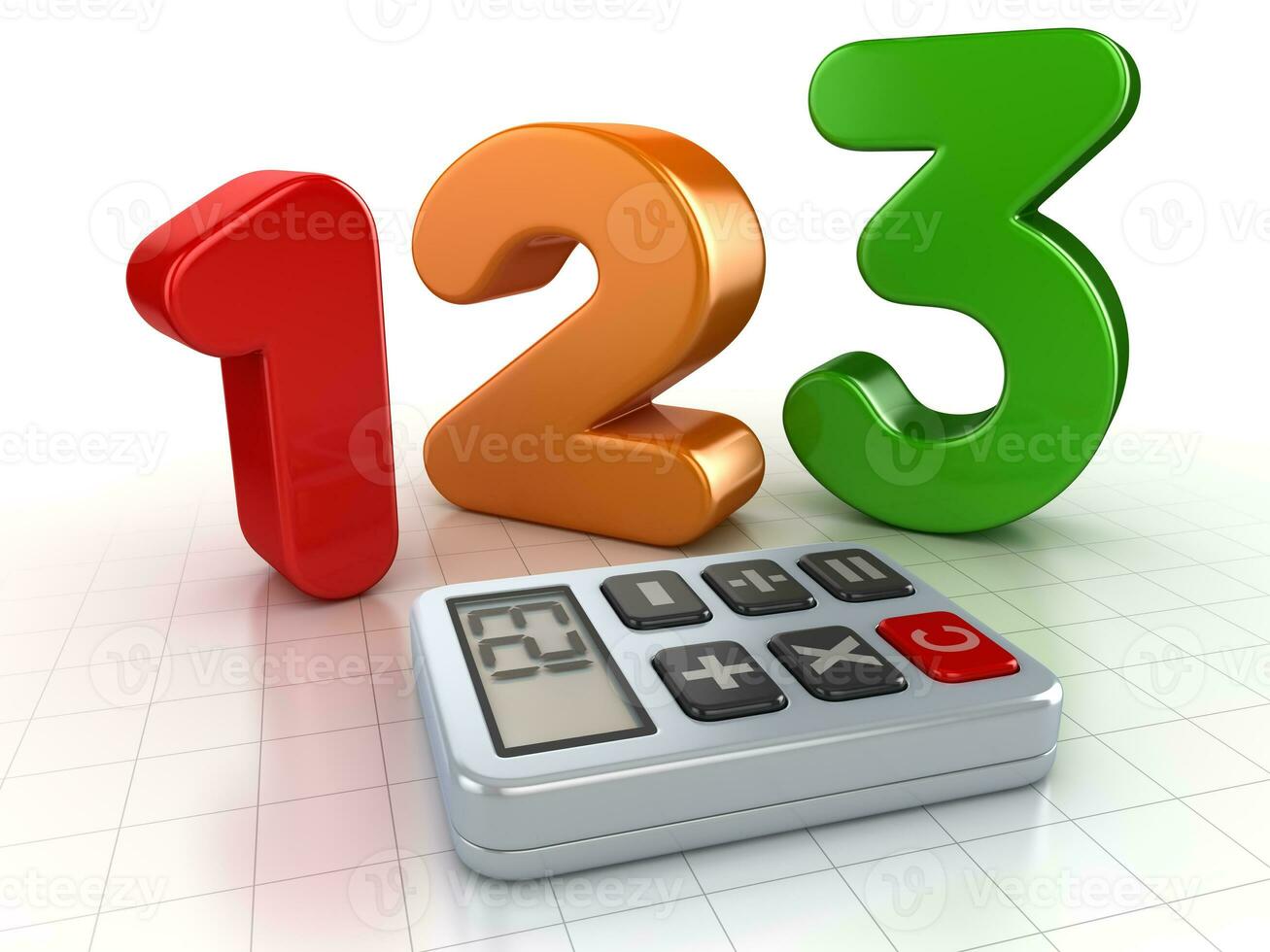 123 number and calculator photo