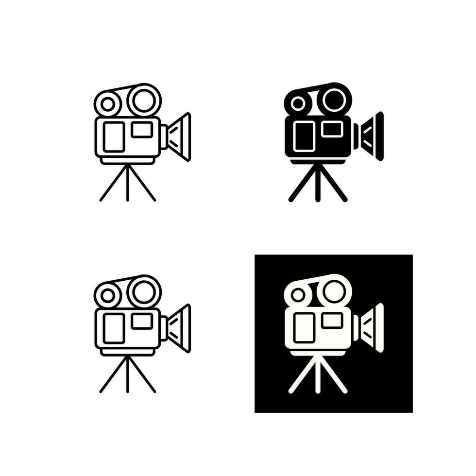 icono de vector de cámara de vídeo