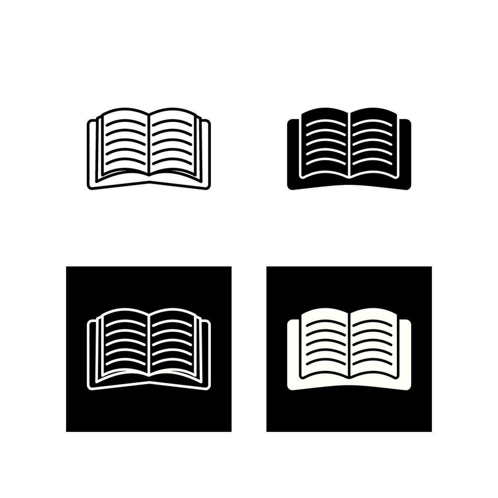 Open Book Vector Icon