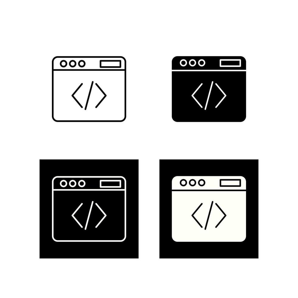 icono de vector de código