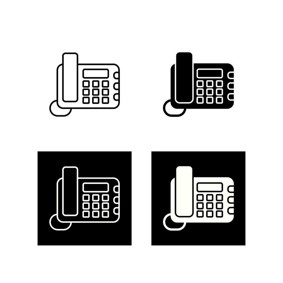 Land Line Phone Vector Icon