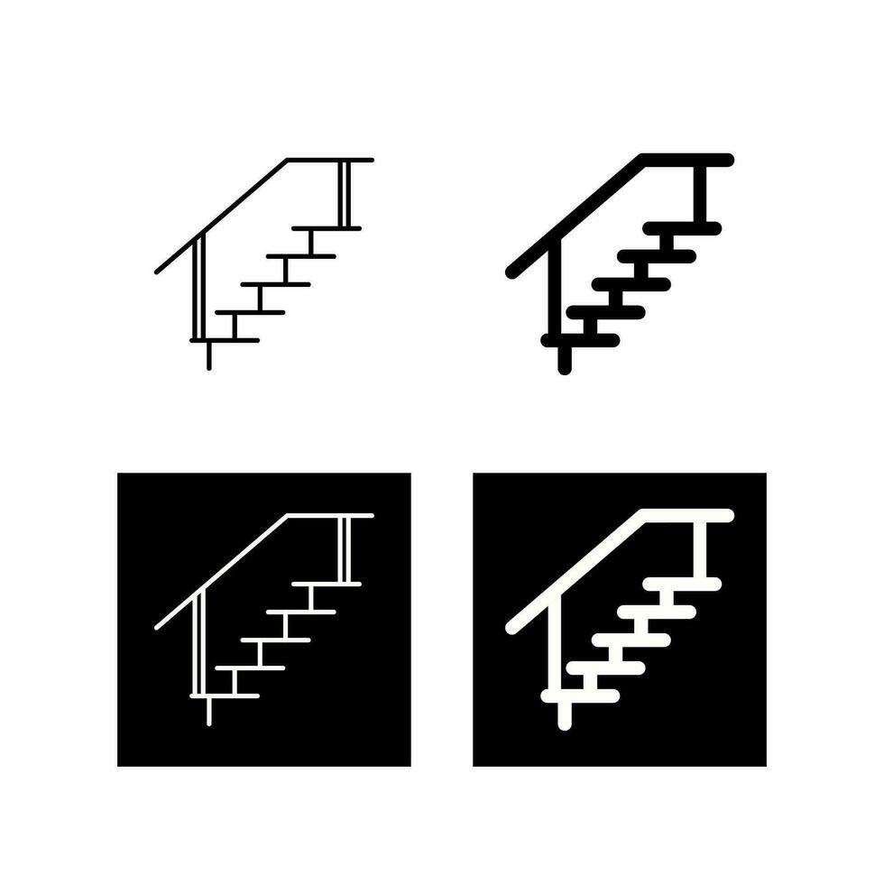 icono de vector de escaleras