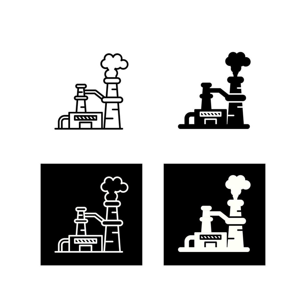 Nuclear Plant Vector Icon