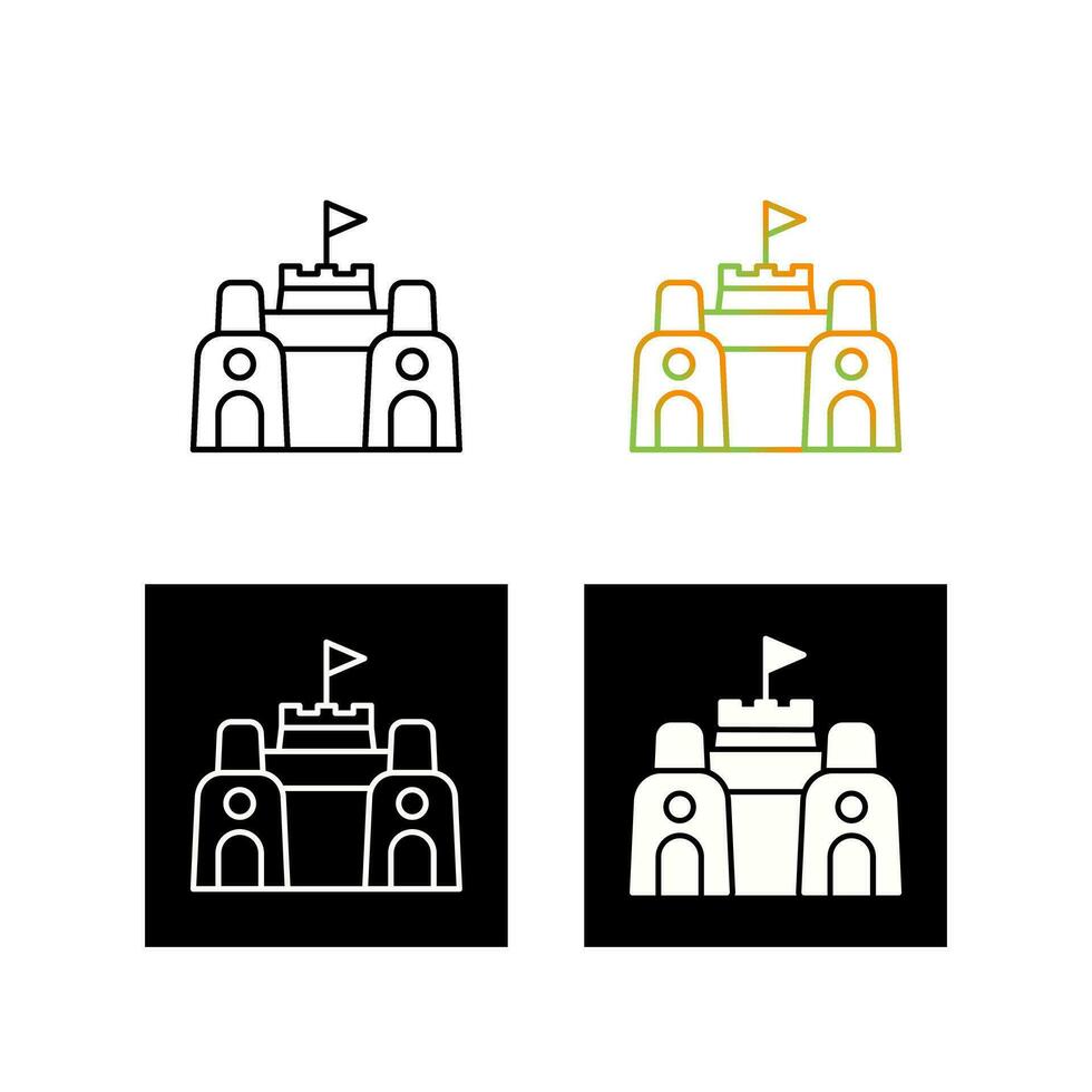 icono de vector de castillo de juguete