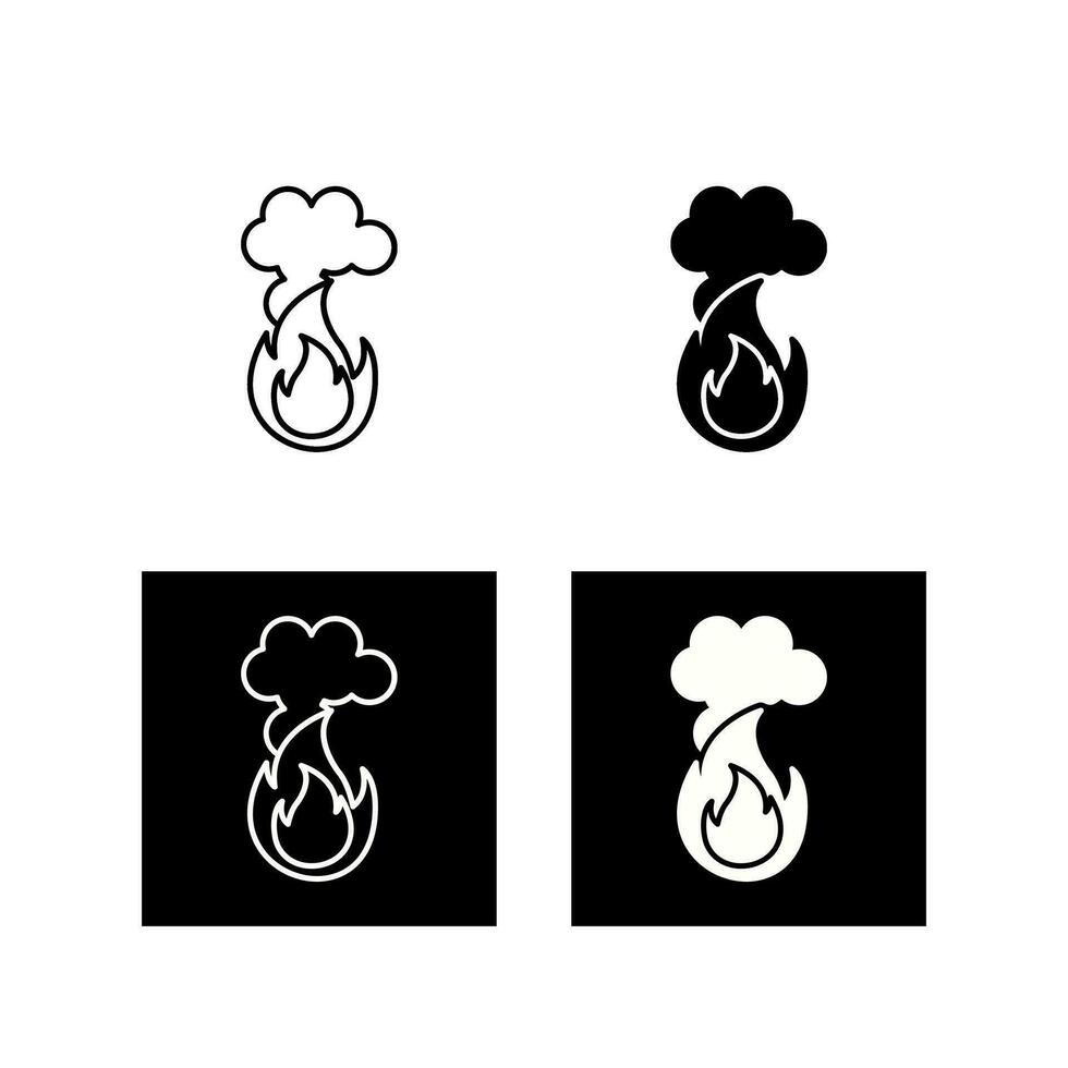 Fire Pollution Vector Icon