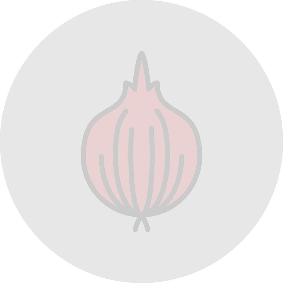 Red Onion Vector Icon Design