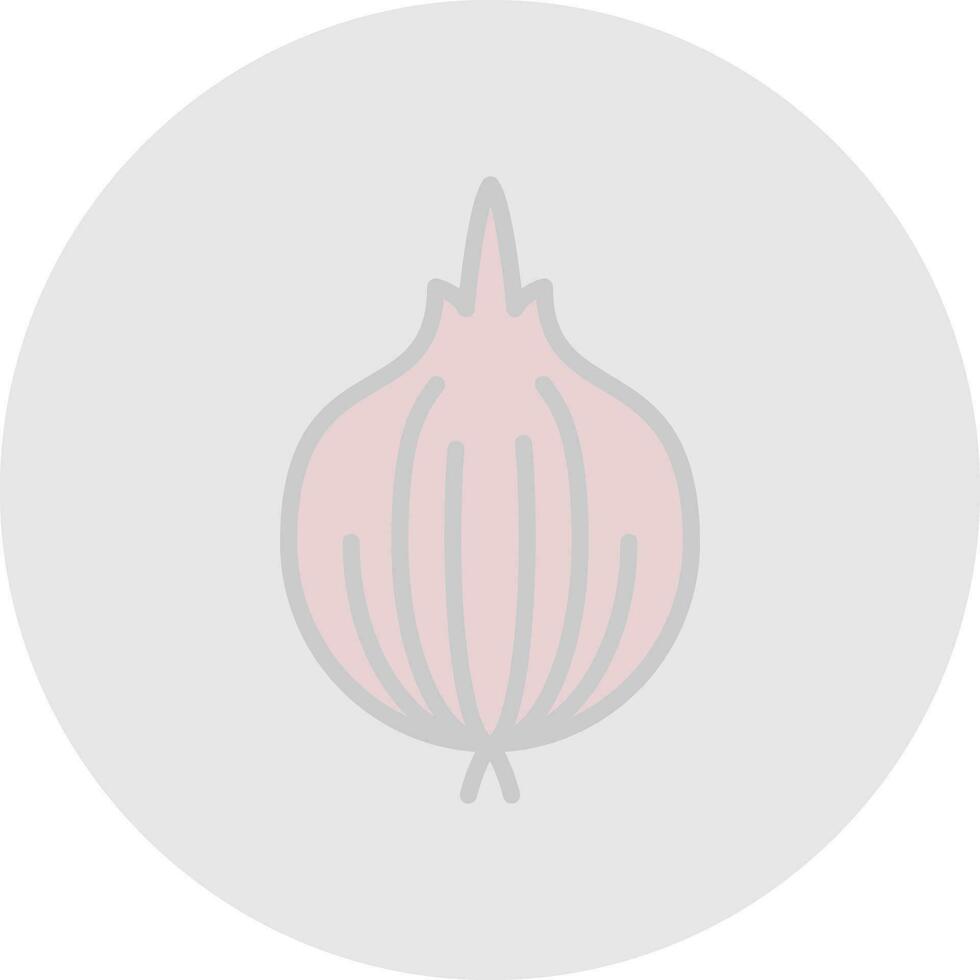 Red Onion Vector Icon Design