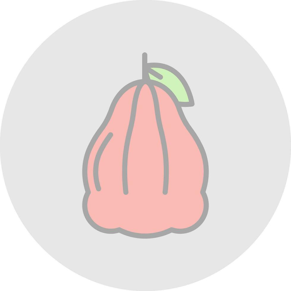 Rose Apple Vector Icon Design