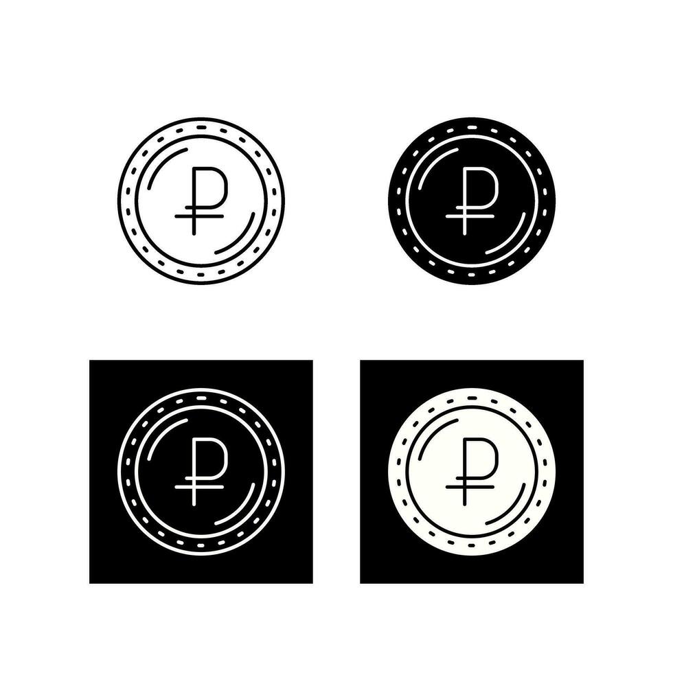 Ruble Currency Vector Icon