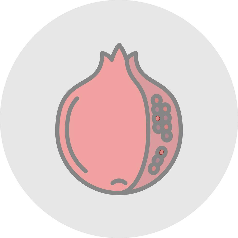 Pomegranate Vector Icon Design