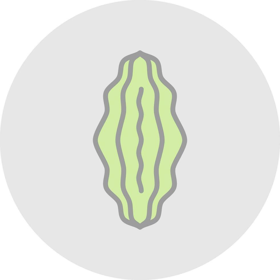 Bitter Melon Vector Icon Design