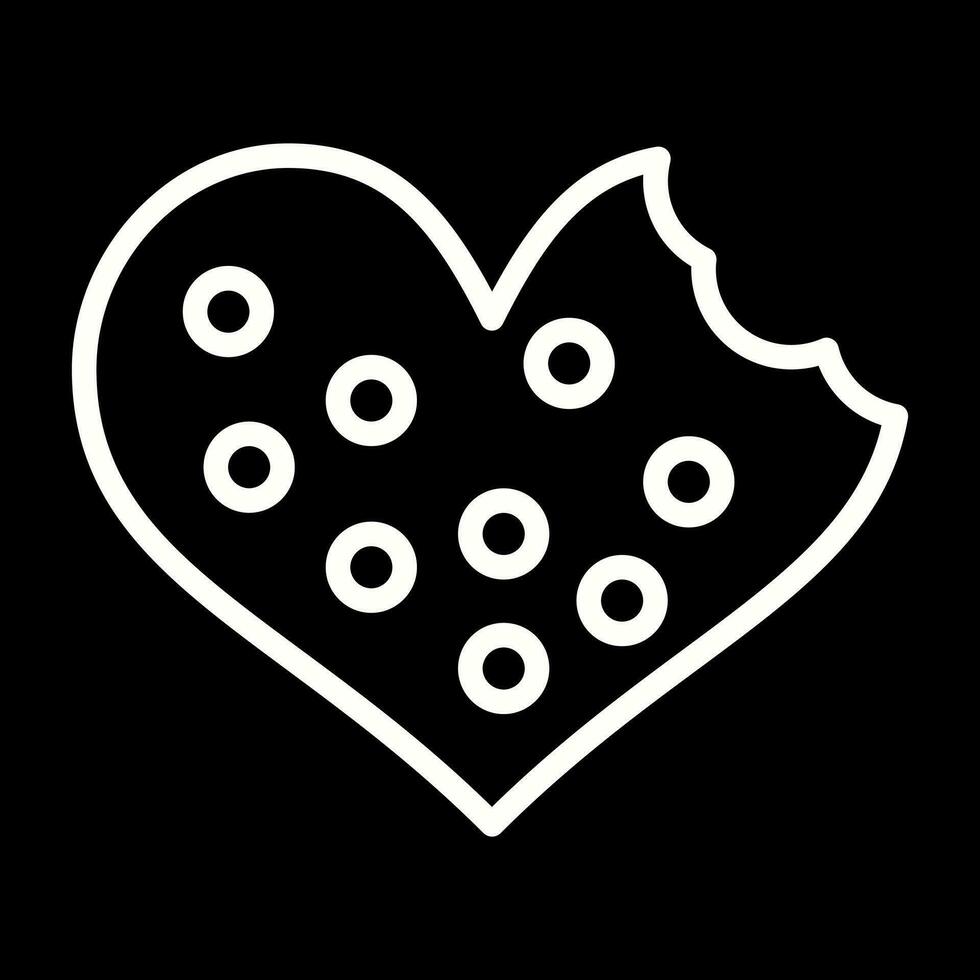 Heart shaped cookies Vector Icon