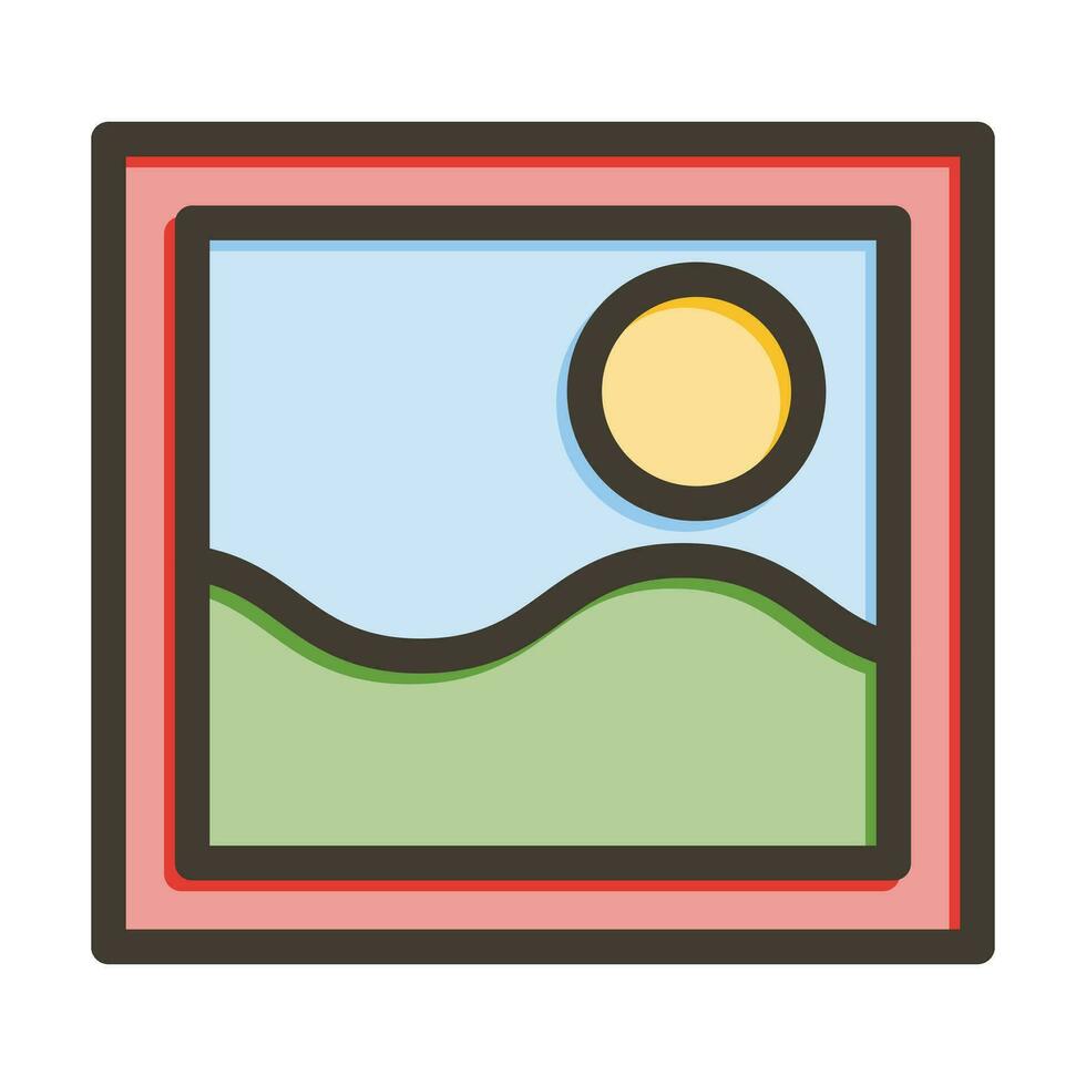 Photo Vector Thick Line Filled Colors Icon For Personal And Commercial Use.