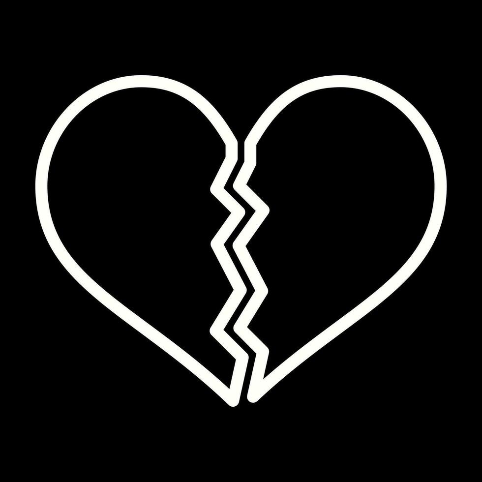 Broken Heart Vector Icon