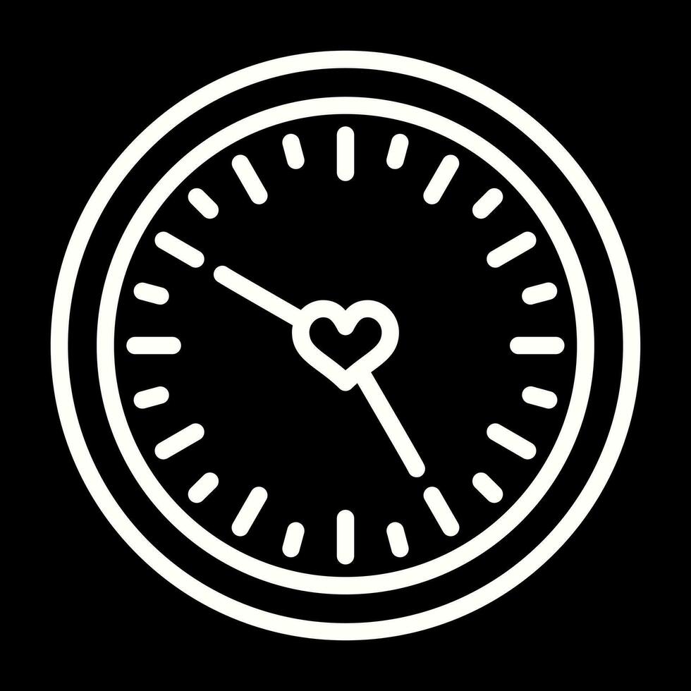 amor reloj vector icono