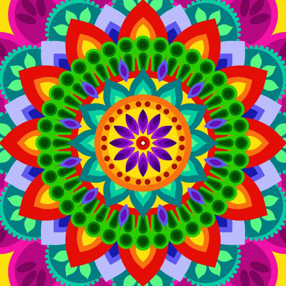 sin costura modelo con mandala ornamento. tradicional Arábica, indio motivos genial para tela y textil, fondo de pantalla, embalaje o ninguna deseado idea. vector