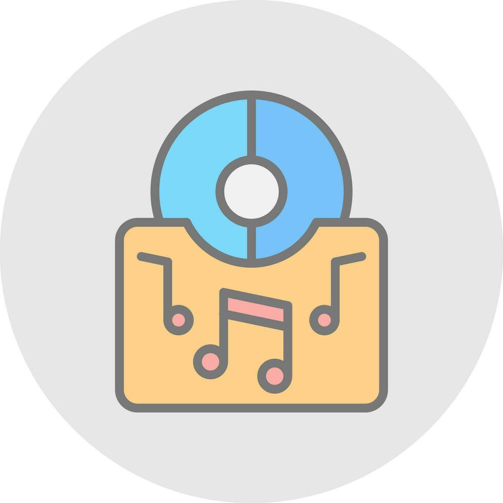 música álbum vector icono diseño