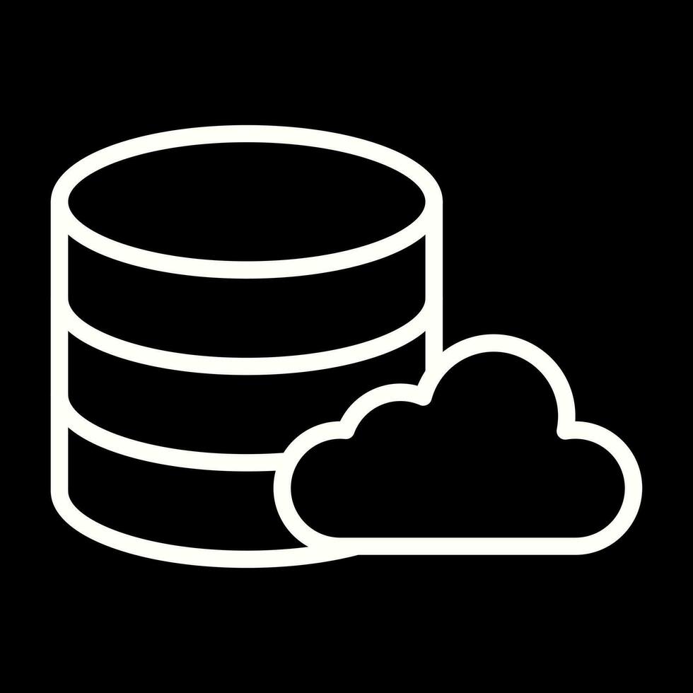 Cloud Database Vector Icon