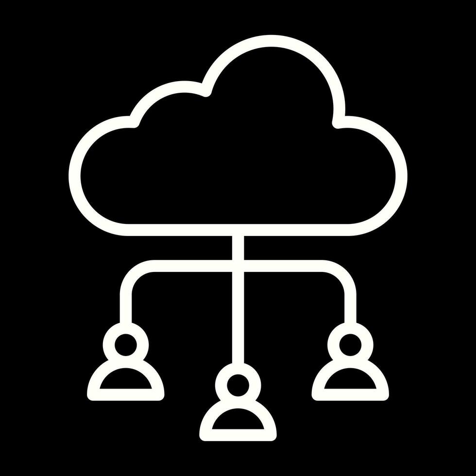 Cloud Collaboration Vector Icon