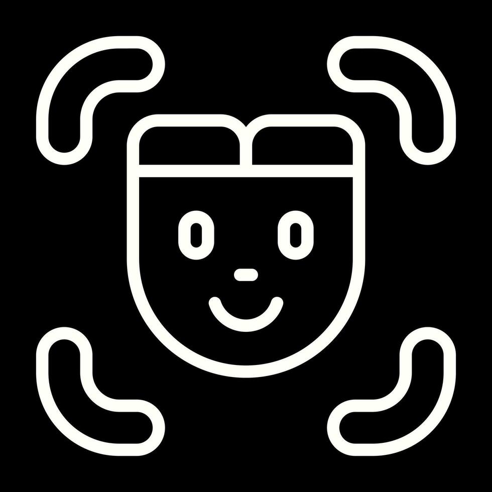 Facial Recognition Vector Icon
