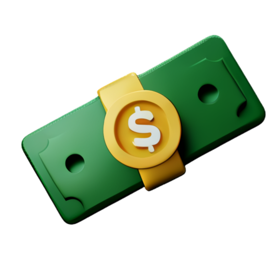 Money 3d dollar png