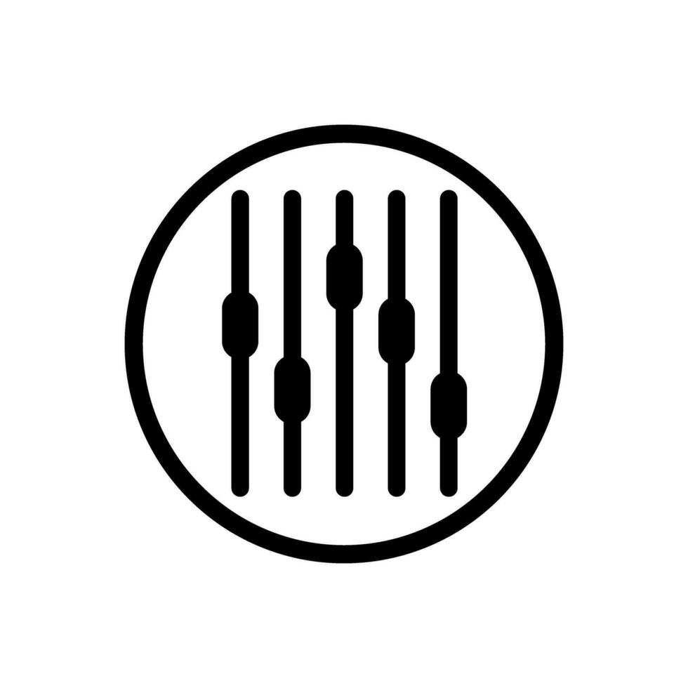Filter control icon vector set. Adjustment illustration sign. mixer symbol.