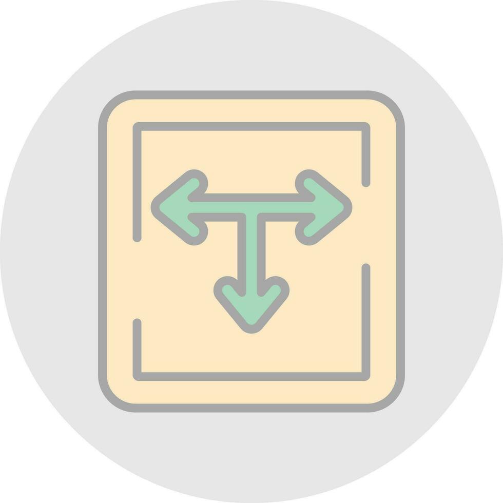 T Junction Vector Icon Design