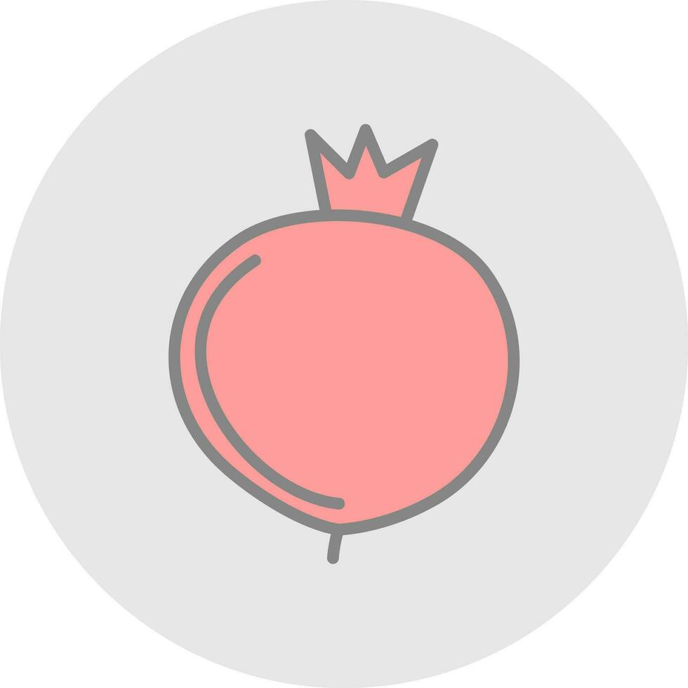 Pomegranate Vector Icon Design