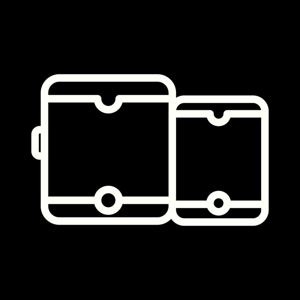 Tablet with smartphone Vector Icon