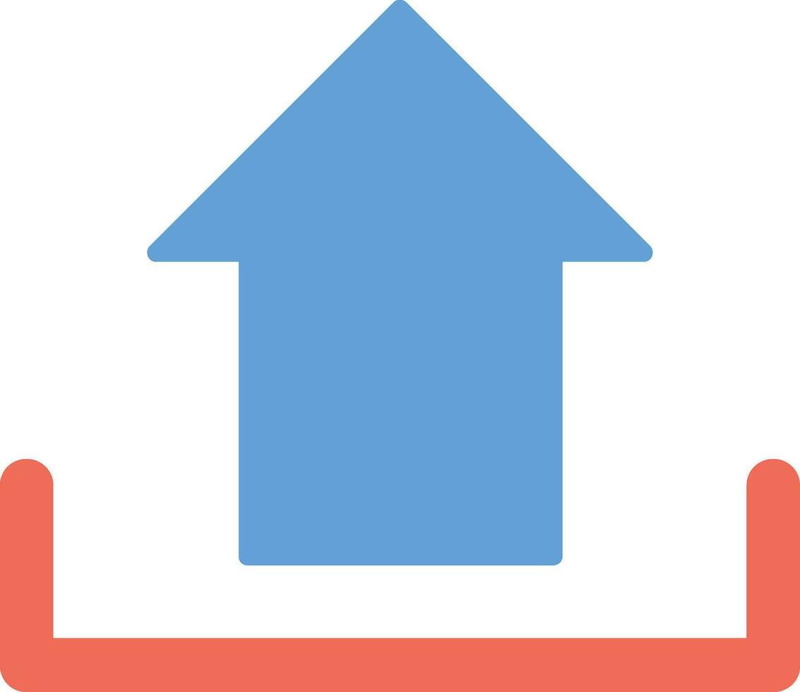 Upload line icon vector