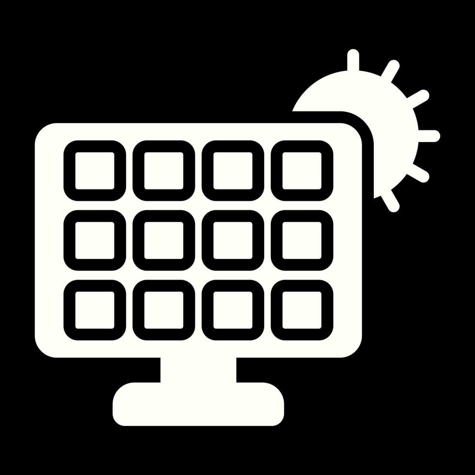 Solar panel charger Vector Icon