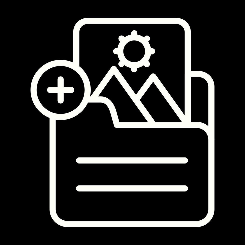 Document Insert Image Vector Icon