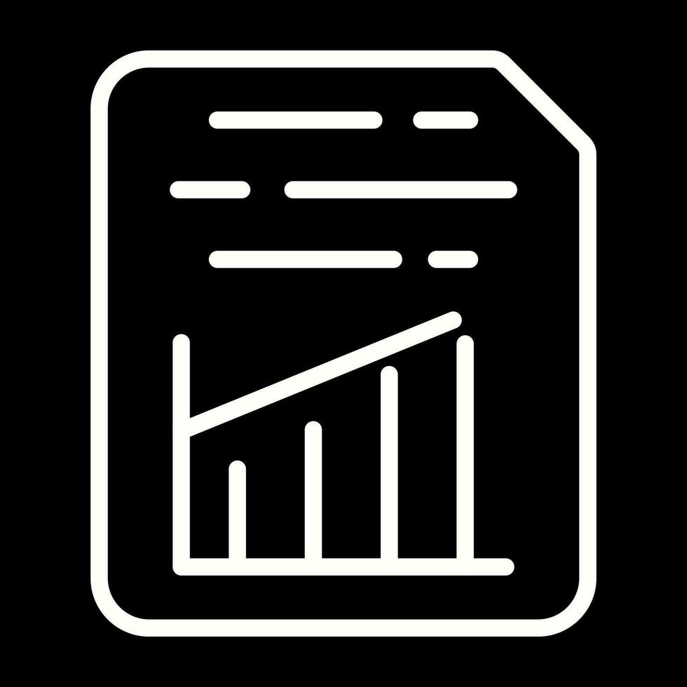 Document Insert Graph Vector Icon