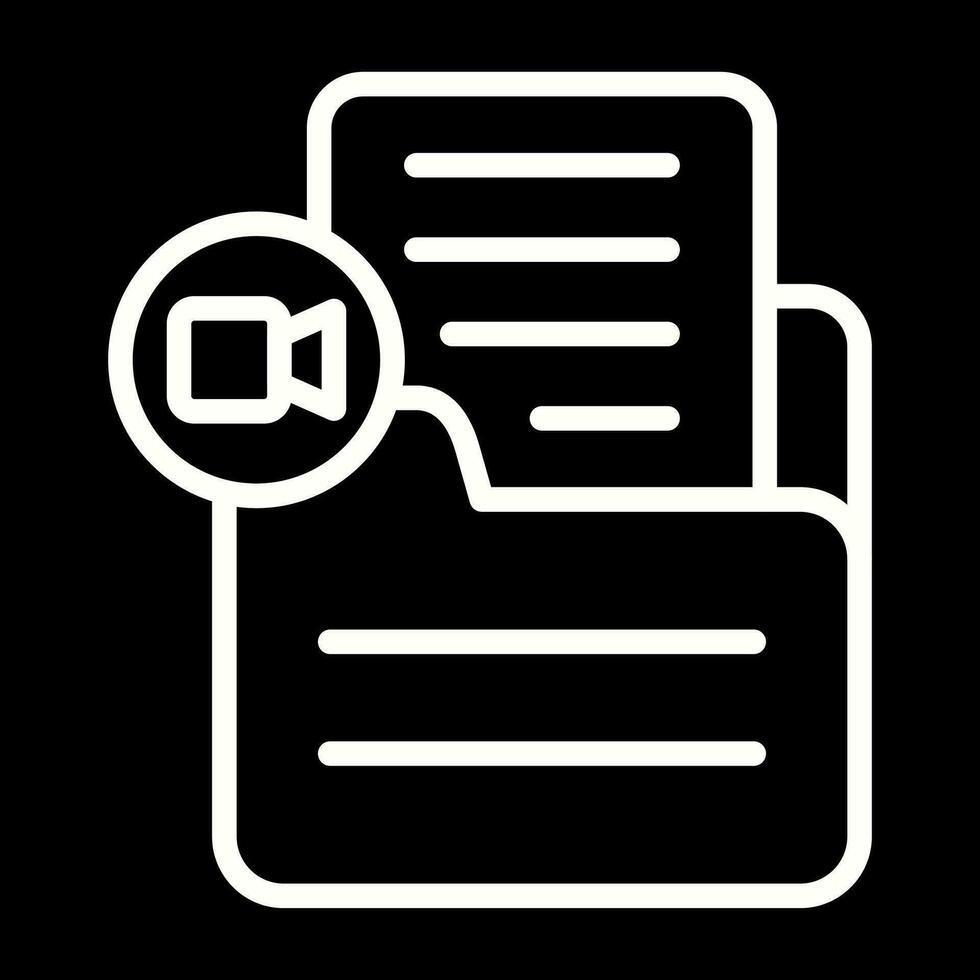 Document Insert Video Vector Icon