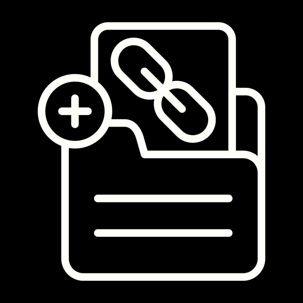 Document Insert Link Vector Icon