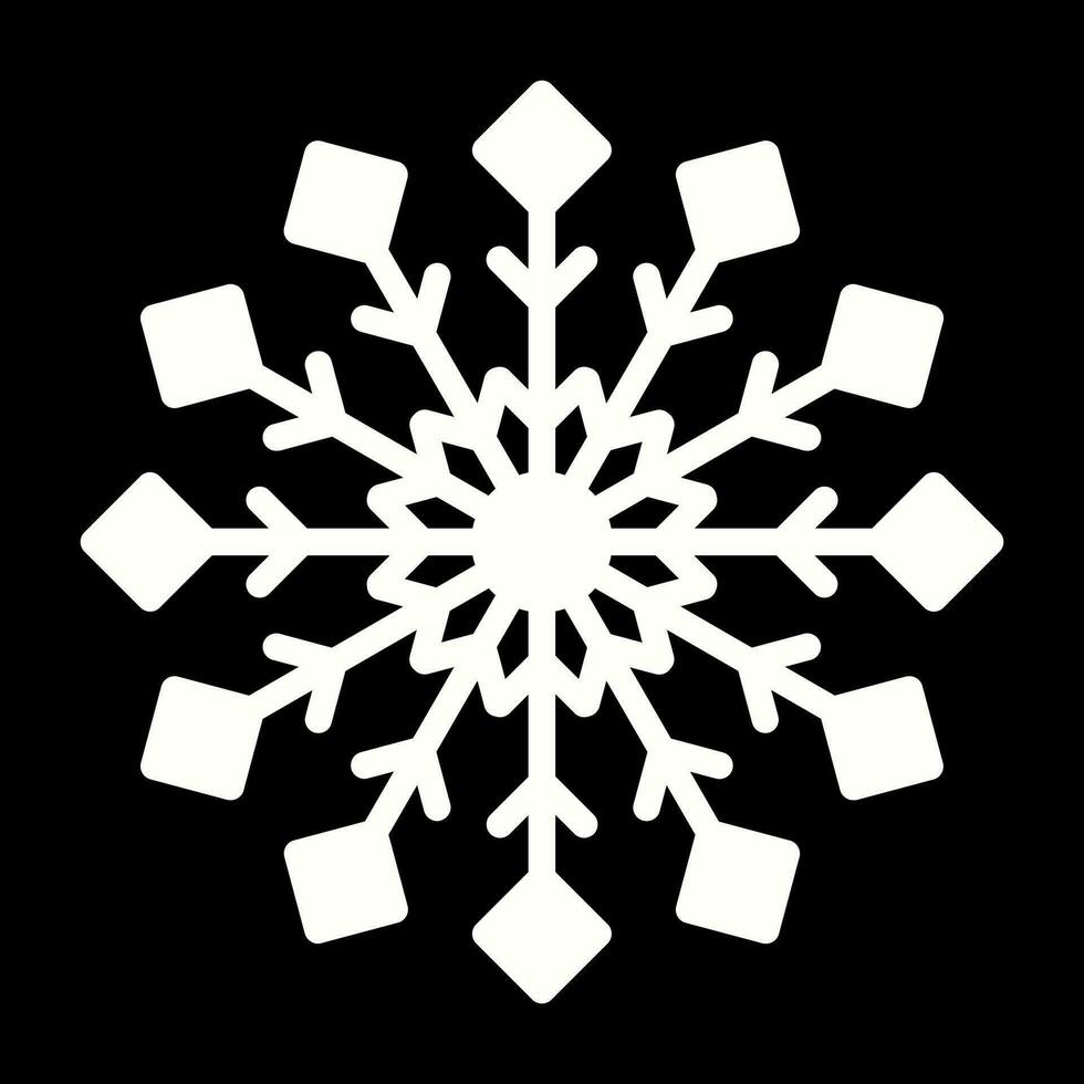 icono de vector de copo de nieve