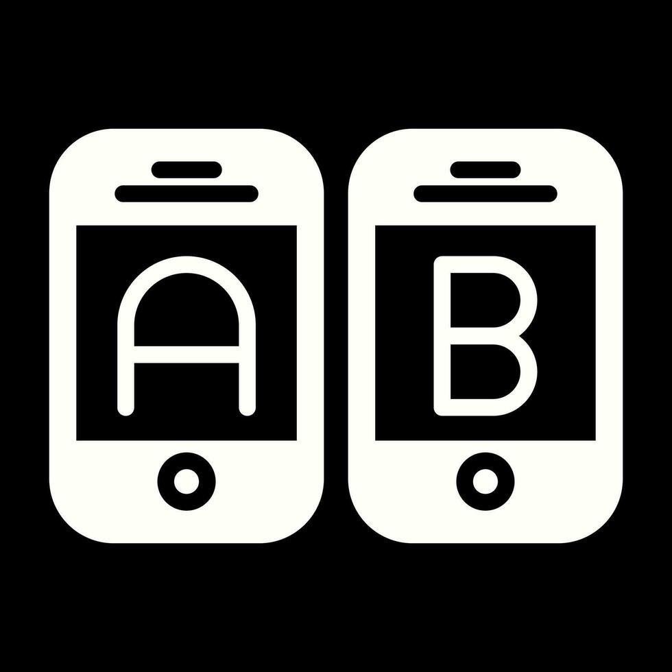A B Testing Vector Icon