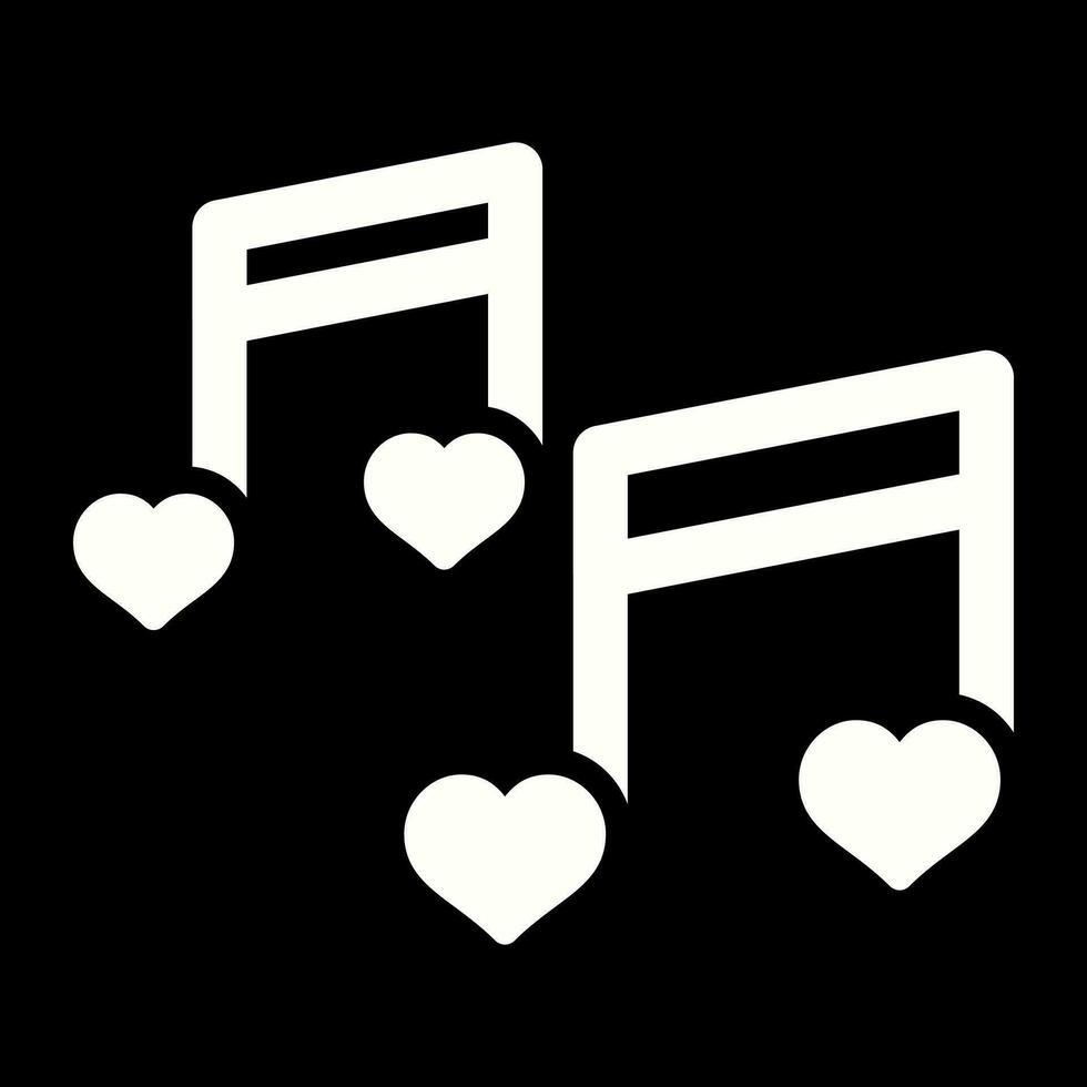 romántico música vector icono