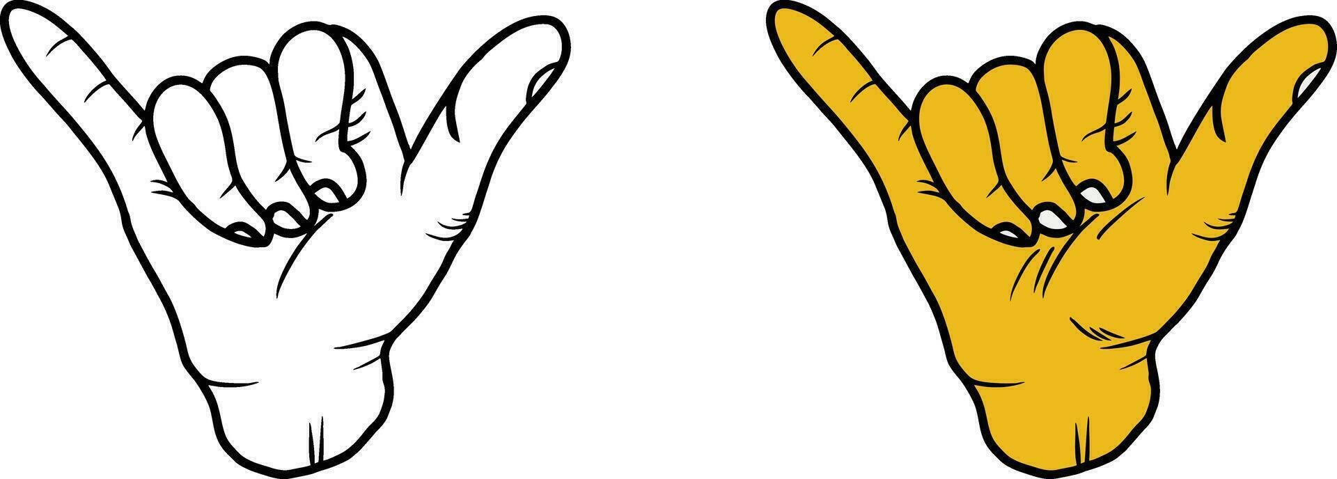 Saka hand sign gesture vector