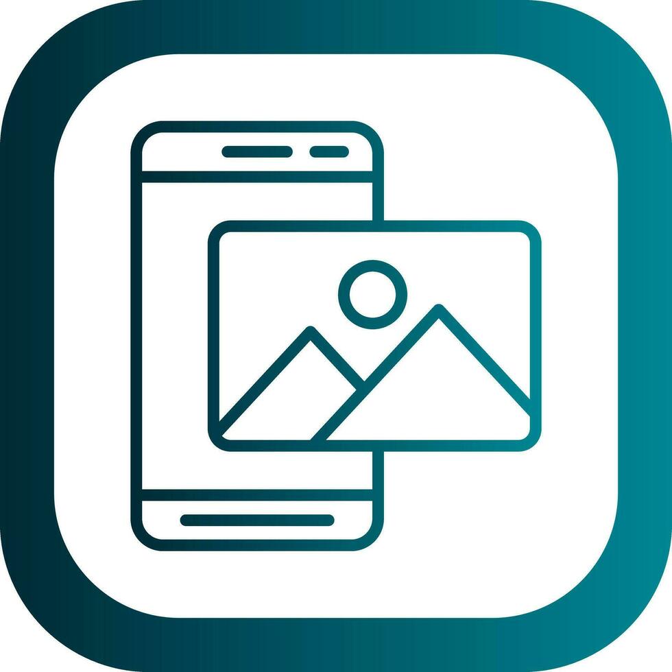 Mobile Photo  Vector Icon Design