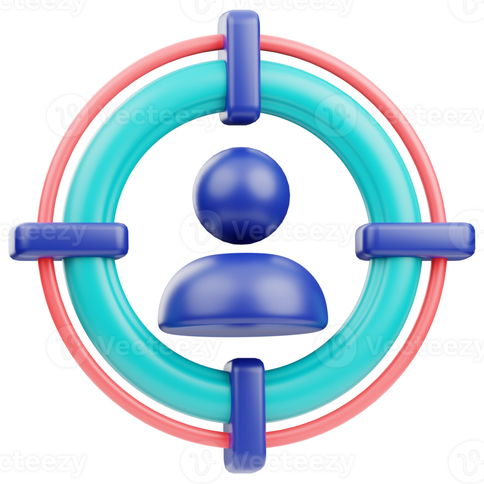 Target Audience 3D Illustration png