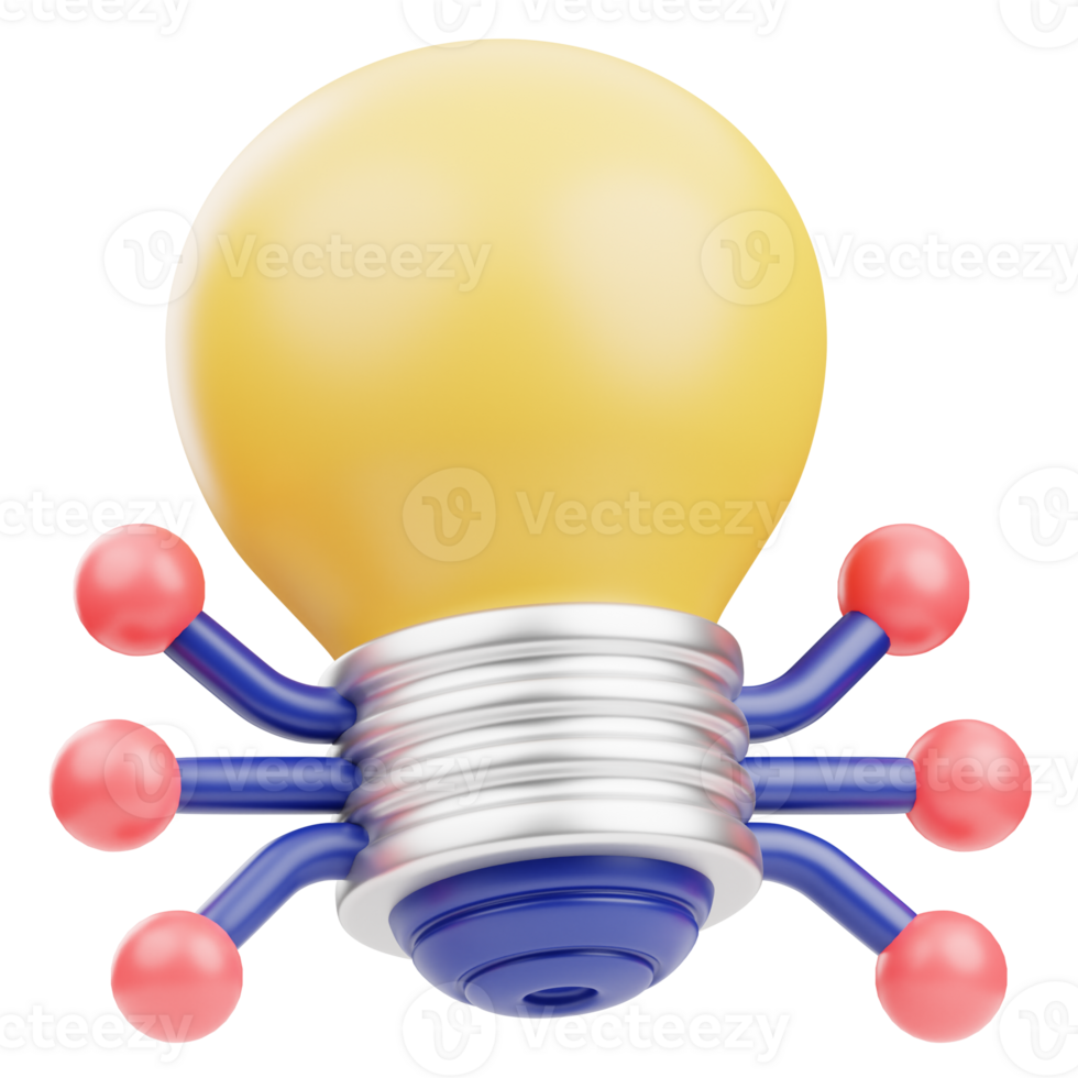 Idea Generation 3D Illustration png
