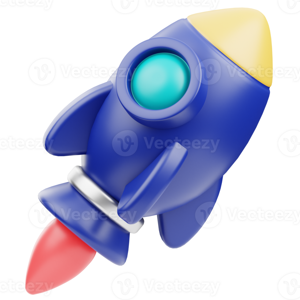 Startup Launch 3D Illustration png