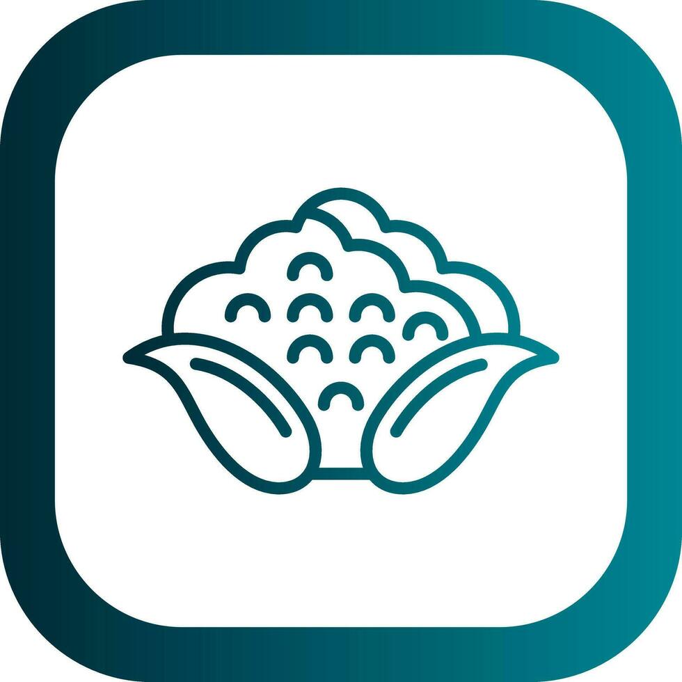 Cauliflower Vector Icon Design