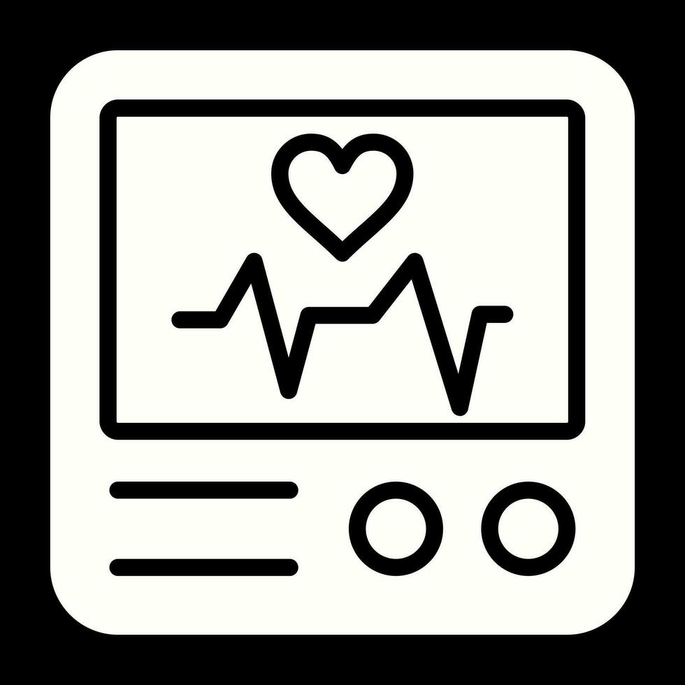 Heart Rate Monitor Vector Icon