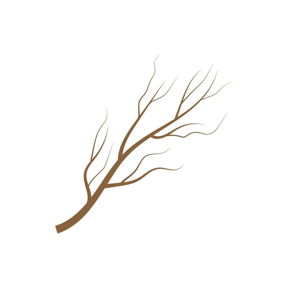 Aesthetic tree branch silhouettes. Leaves, swirls and floral elements vector illustration.