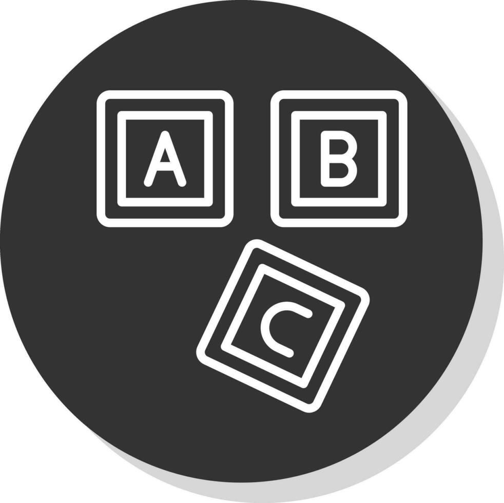 a B C bloquear vector icono diseño