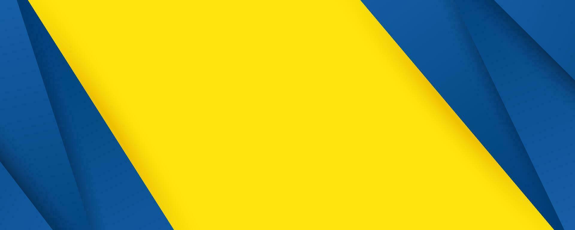 yellow and blue Trendy abstract banner yellow and blue background design vector