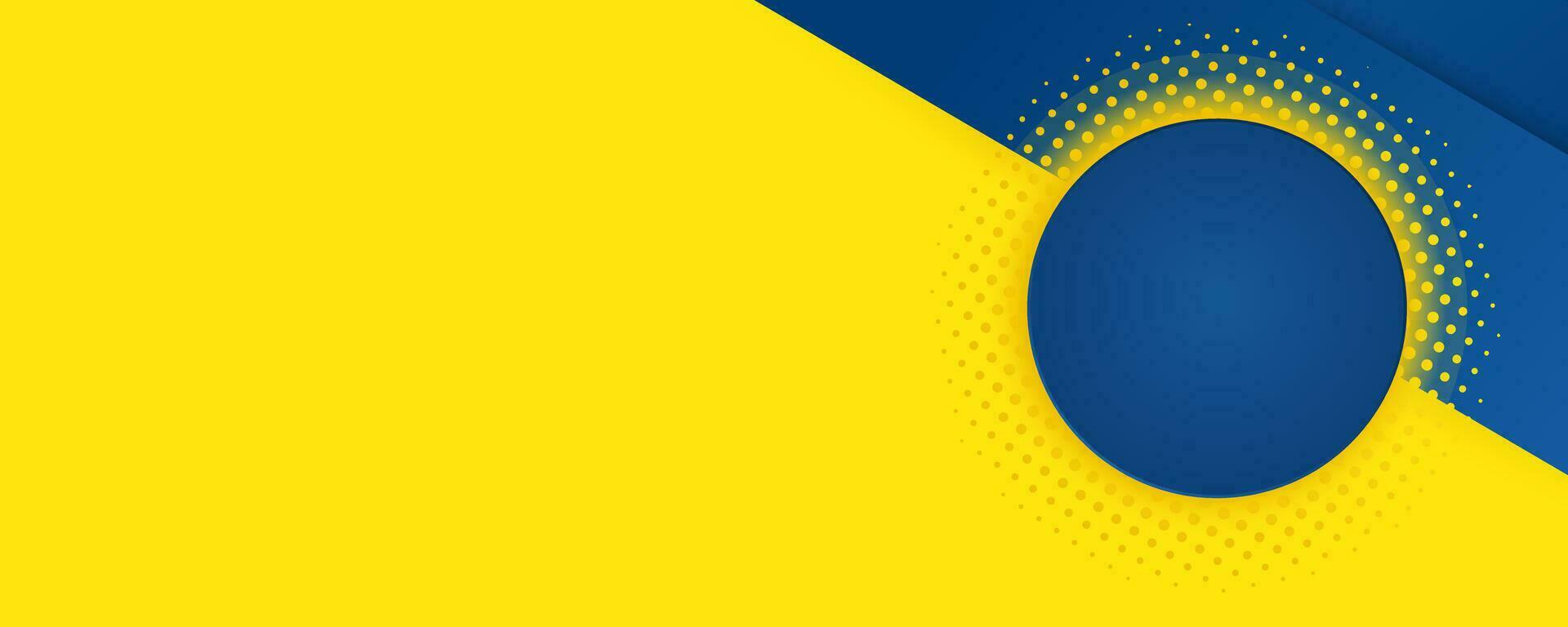 Vector abstract banner yellow and blue background, yellow and blue halftone background. banner template design